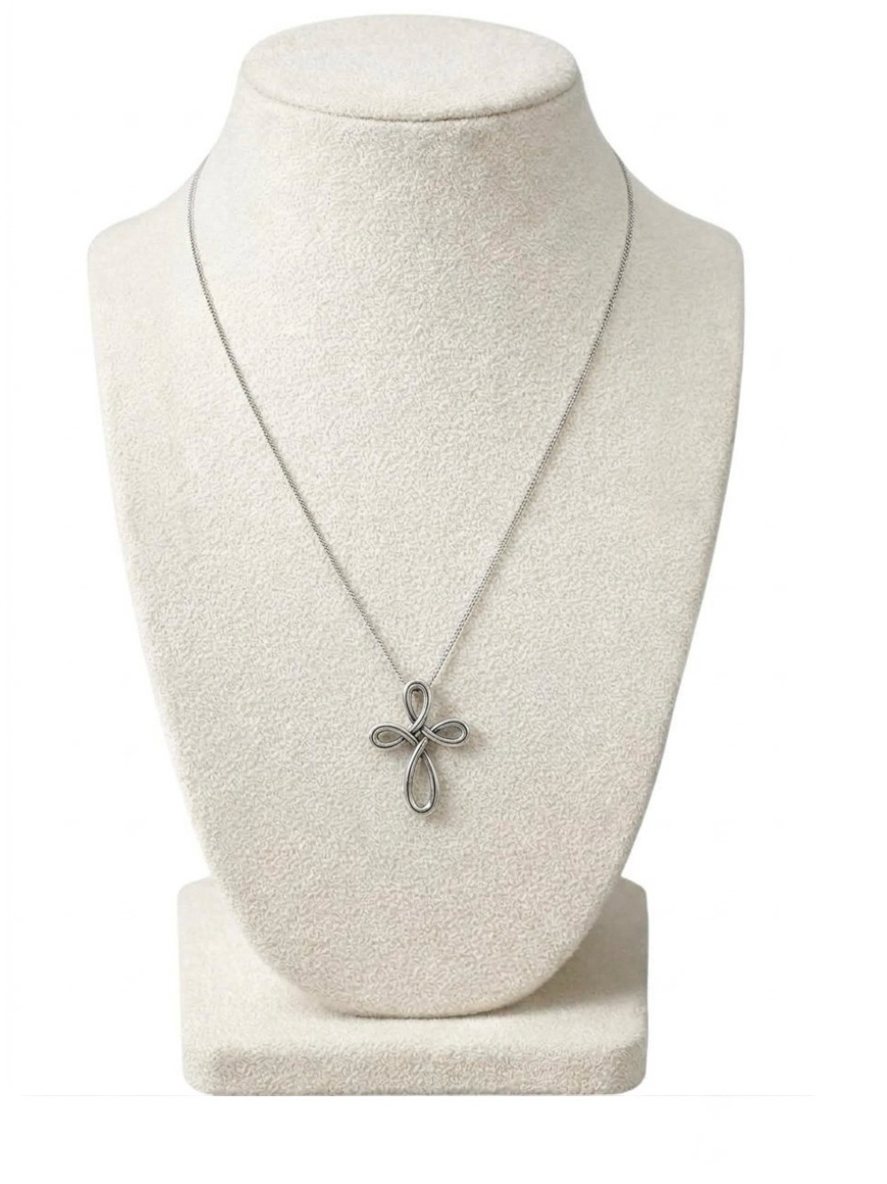 Brighton Interlok Petite Cross Silver Plated Necklace